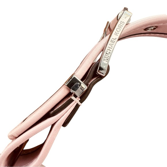 Michael Kors Colby Medium Shoulder Bag Rosewater Pink NWT Logo Canvas - Picture 4 of 12